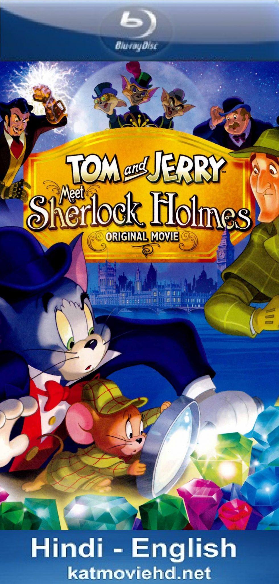 Tom and Jerry Meet Sherlock Holmes 2010 720p BluRay x264 Dual Audio [Hindi 2.0 – English 2.0] AAC ESub  Download | Watch online